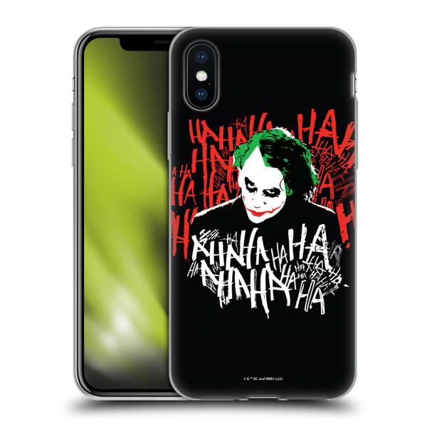 The Dark Knight Graphics Joker Laugh Soft Gel Case for Apple iPhone X / iPhone XS