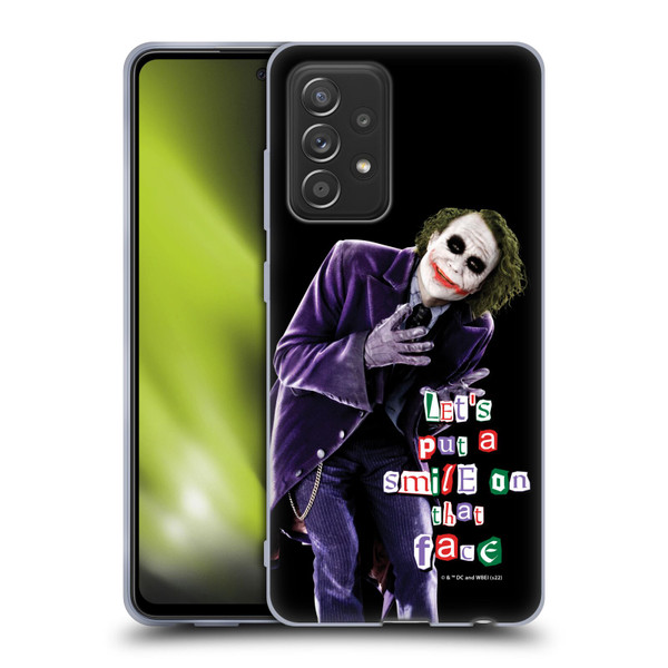 The Dark Knight Graphics Joker Put A Smile Soft Gel Case for Samsung Galaxy A52 / A52s / 5G (2021)