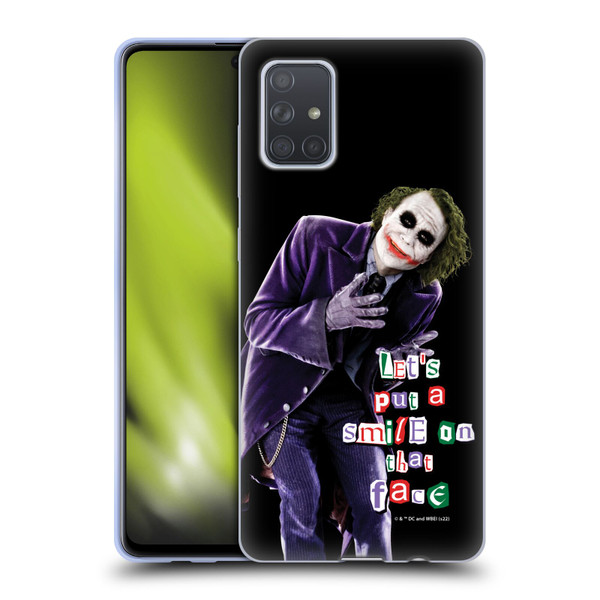 The Dark Knight Graphics Joker Put A Smile Soft Gel Case for Samsung Galaxy A71 (2019)