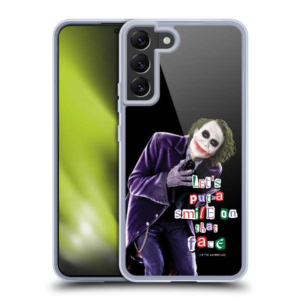 The Dark Knight Graphics Joker Put A Smile Soft Gel Case for Samsung Galaxy S22+ 5G