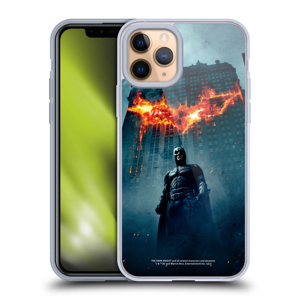 The Dark Knight Key Art Batman Poster Soft Gel Case for Apple iPhone 11 Pro