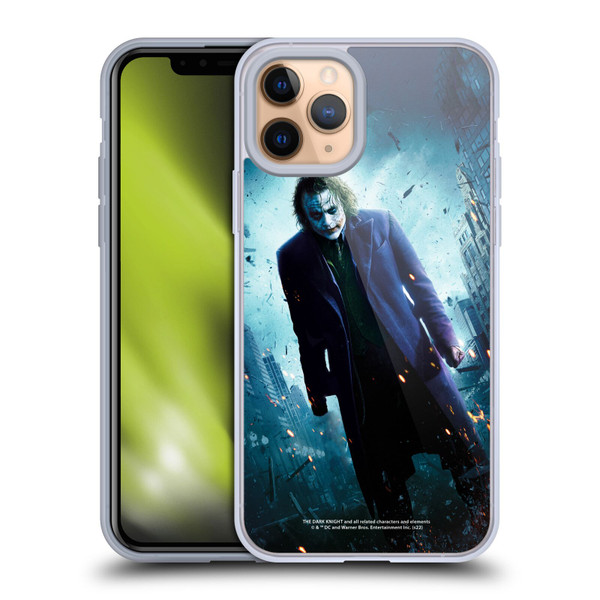 The Dark Knight Key Art Joker Poster Soft Gel Case for Apple iPhone 11 Pro
