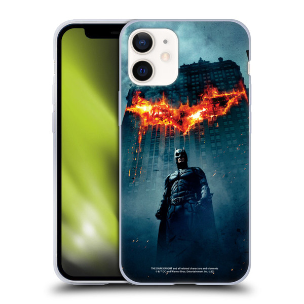 The Dark Knight Key Art Batman Poster Soft Gel Case for Apple iPhone 12 Mini