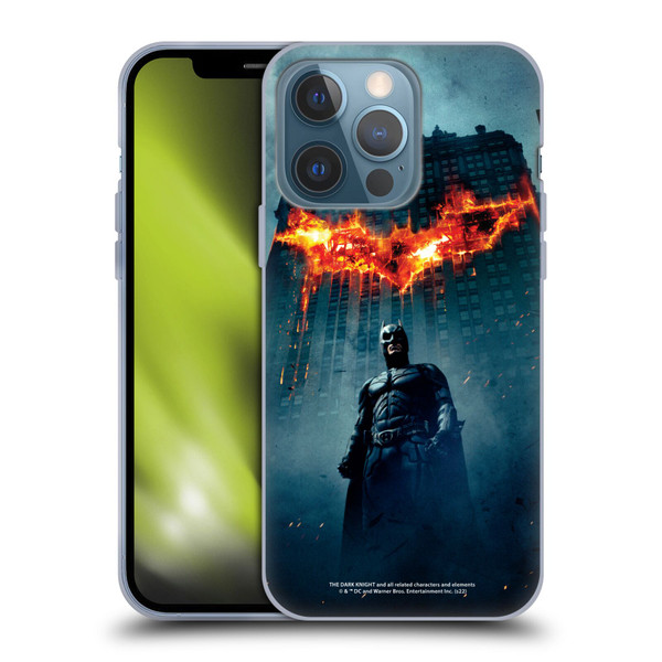 The Dark Knight Key Art Batman Poster Soft Gel Case for Apple iPhone 13 Pro