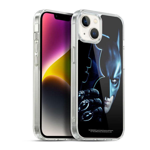The Dark Knight Key Art Batman Batarang Soft Gel Case for Apple iPhone 14 Plus & MagSafe