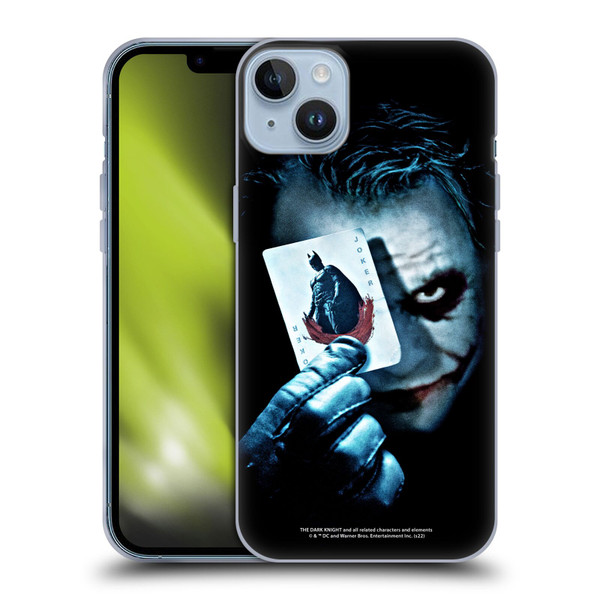 The Dark Knight Key Art Joker Card Soft Gel Case for Apple iPhone 14 Plus