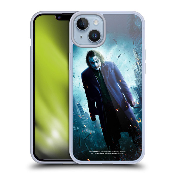 The Dark Knight Key Art Joker Poster Soft Gel Case for Apple iPhone 14 Plus