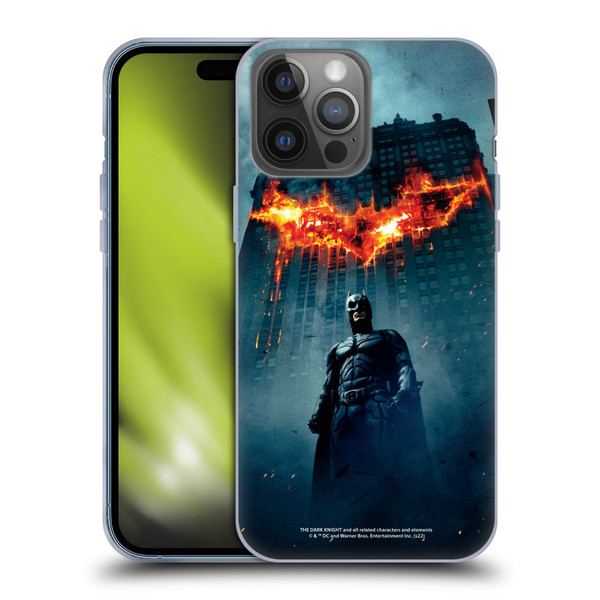 The Dark Knight Key Art Batman Poster Soft Gel Case for Apple iPhone 14 Pro Max