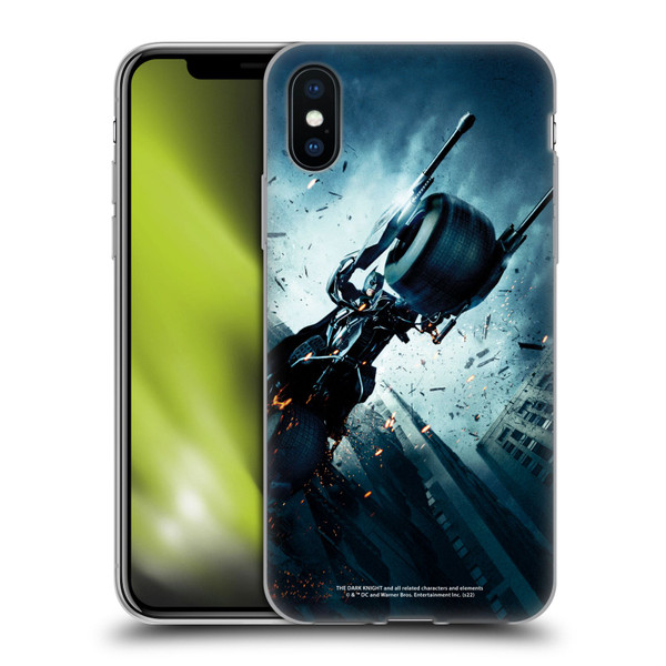 The Dark Knight Key Art Batman Batpod Soft Gel Case for Apple iPhone X / iPhone XS