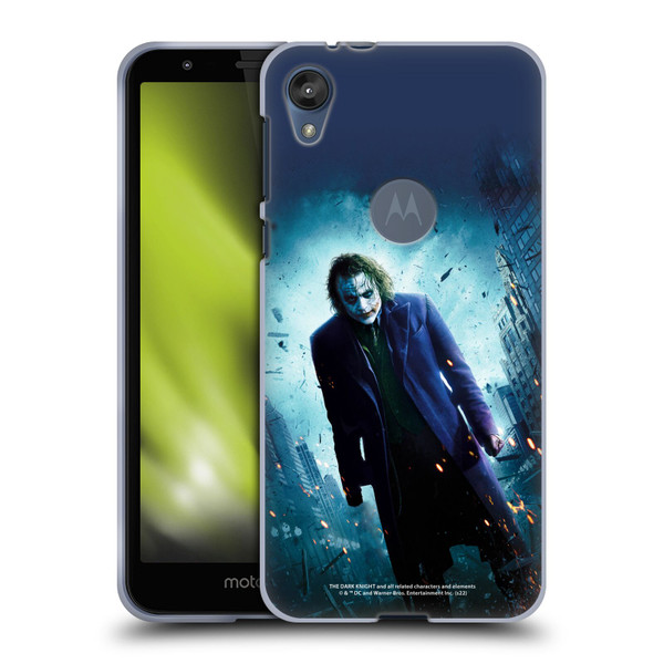 The Dark Knight Key Art Joker Poster Soft Gel Case for Motorola Moto E6