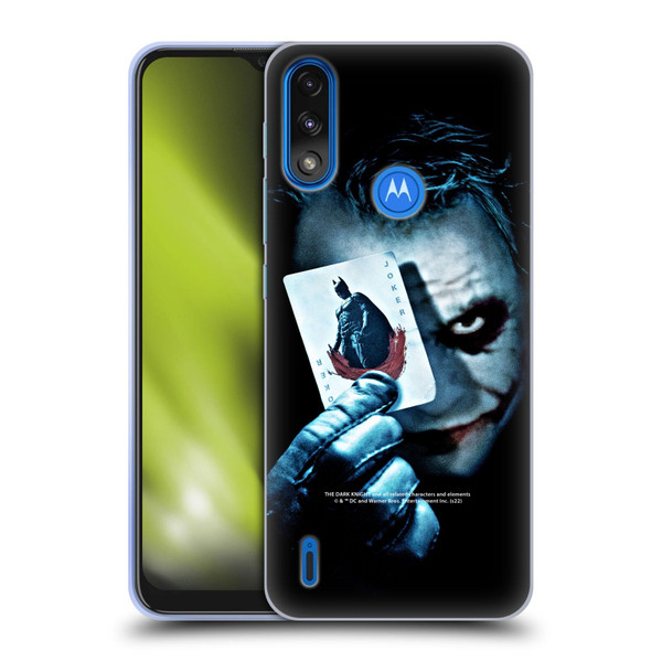 The Dark Knight Key Art Joker Card Soft Gel Case for Motorola Moto E7 Power / Moto E7i Power