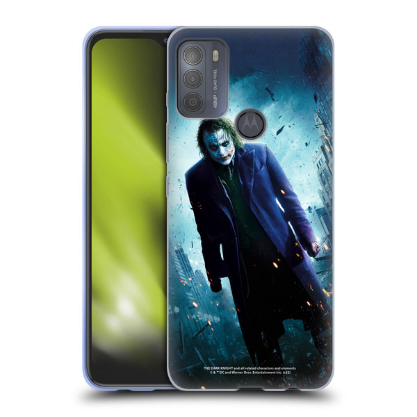 The Dark Knight Key Art Joker Poster Soft Gel Case for Motorola Moto G50
