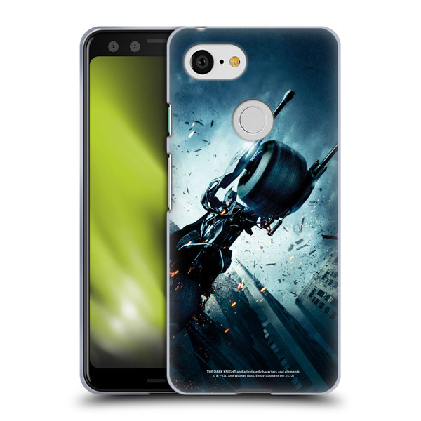 The Dark Knight Key Art Batman Batpod Soft Gel Case for Google Pixel 3
