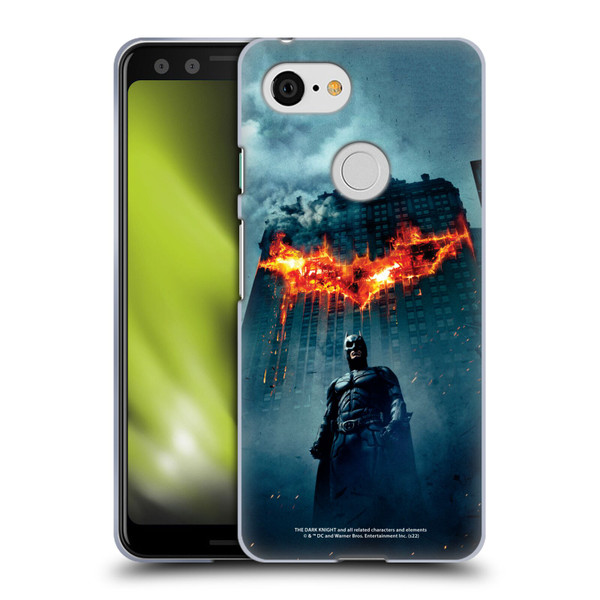 The Dark Knight Key Art Batman Poster Soft Gel Case for Google Pixel 3