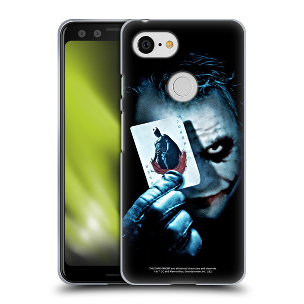The Dark Knight Key Art Joker Card Soft Gel Case for Google Pixel 3