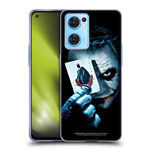 The Dark Knight Key Art Joker Card Soft Gel Case for OPPO Reno7 5G / Find X5 Lite