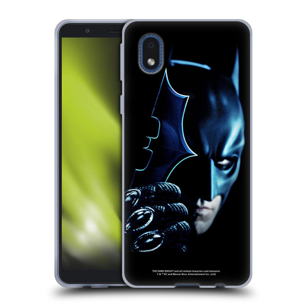 The Dark Knight Key Art Batman Batarang Soft Gel Case for Samsung Galaxy A01 Core (2020)