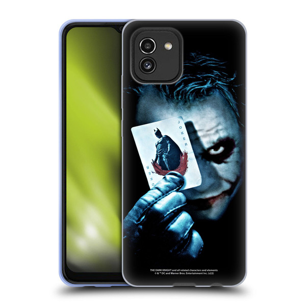 The Dark Knight Key Art Joker Card Soft Gel Case for Samsung Galaxy A03 (2021)
