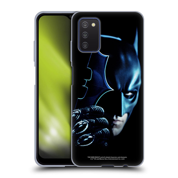The Dark Knight Key Art Batman Batarang Soft Gel Case for Samsung Galaxy A03s (2021)