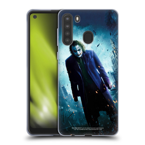 The Dark Knight Key Art Joker Poster Soft Gel Case for Samsung Galaxy A21 (2020)