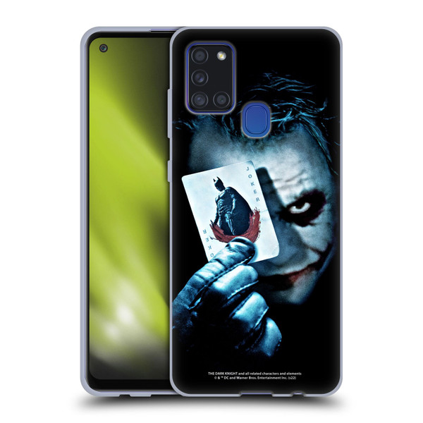 The Dark Knight Key Art Joker Card Soft Gel Case for Samsung Galaxy A21s (2020)
