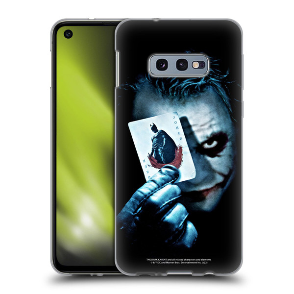 The Dark Knight Key Art Joker Card Soft Gel Case for Samsung Galaxy S10e