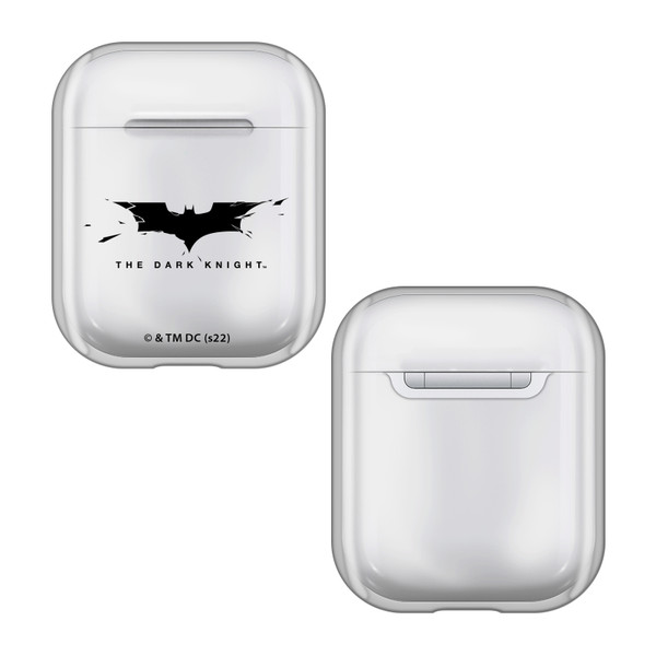 The Dark Knight Graphics Logo Clear Hard Crystal Cover Case for Apple AirPods 1 1st Gen / 2 2nd Gen Charging Case