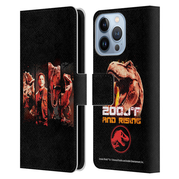 Jurassic World Fallen Kingdom Key Art Character Frame Leather Book Wallet Case Cover For Apple iPhone 13 Pro
