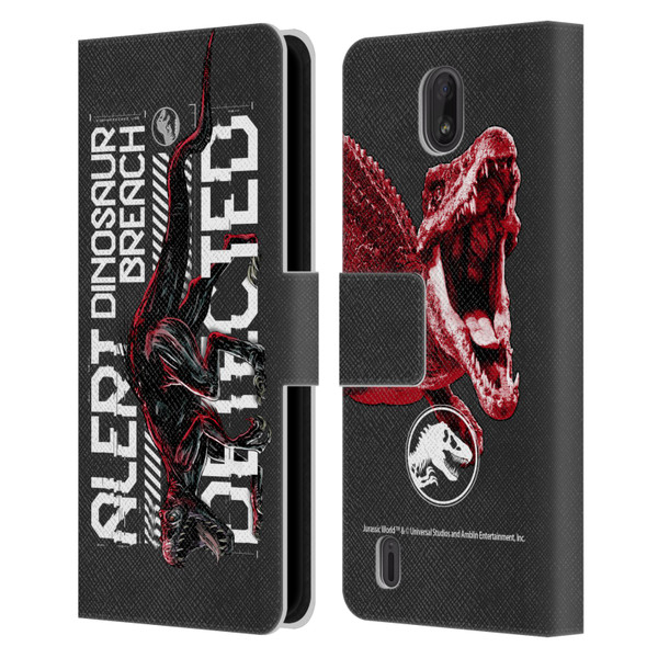 Jurassic World Fallen Kingdom Key Art Dinosaur Breach Leather Book Wallet Case Cover For Nokia C01 Plus/C1 2nd Edition