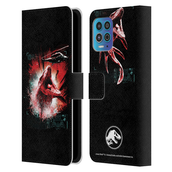 Jurassic World Fallen Kingdom Key Art Mosasaurus Leather Book Wallet Case Cover For Motorola Moto G100