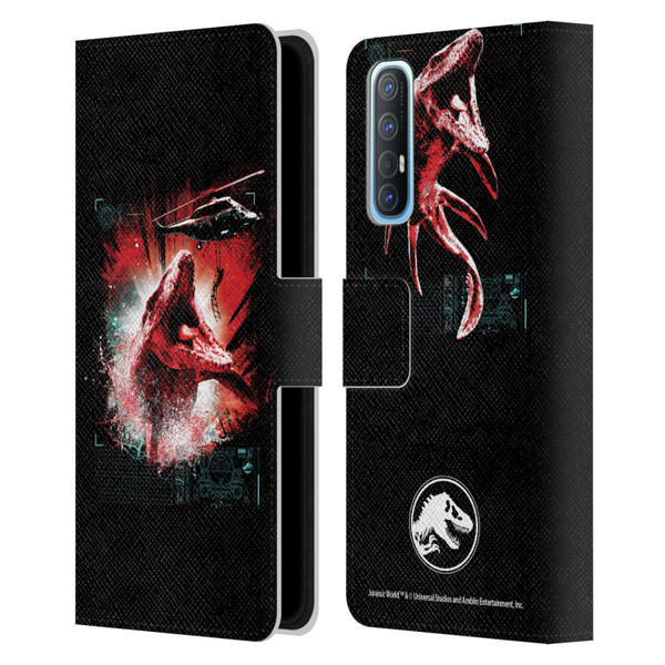 Jurassic World Fallen Kingdom Key Art Mosasaurus Leather Book Wallet Case Cover For OPPO Find X2 Neo 5G