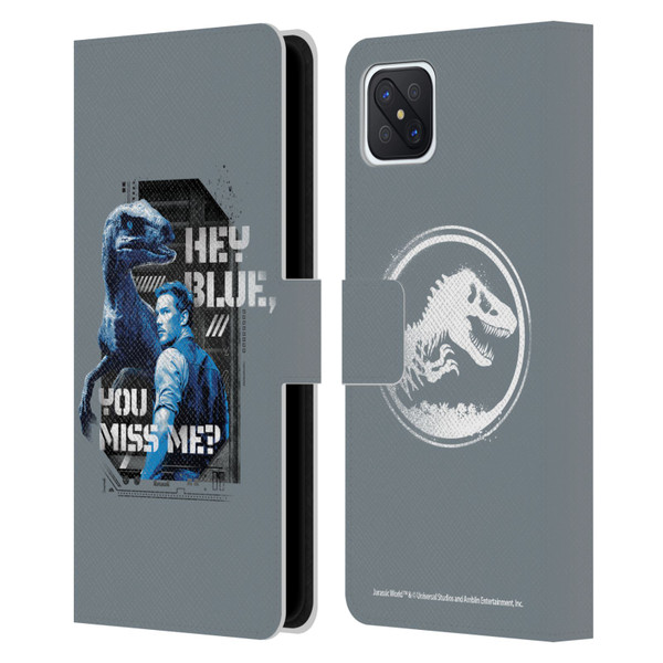 Jurassic World Fallen Kingdom Key Art Hey Blue & Owen Leather Book Wallet Case Cover For OPPO Reno4 Z 5G