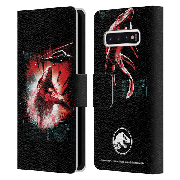 Jurassic World Fallen Kingdom Key Art Mosasaurus Leather Book Wallet Case Cover For Samsung Galaxy S10