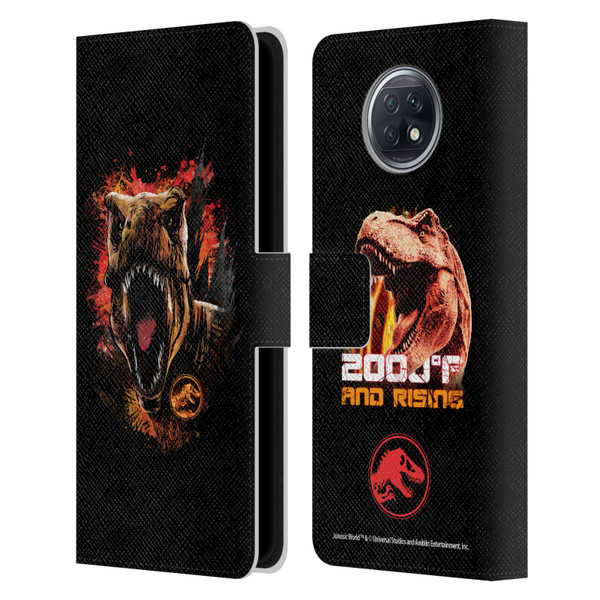 Jurassic World Fallen Kingdom Key Art T-Rex Art Leather Book Wallet Case Cover For Xiaomi Redmi Note 9T 5G