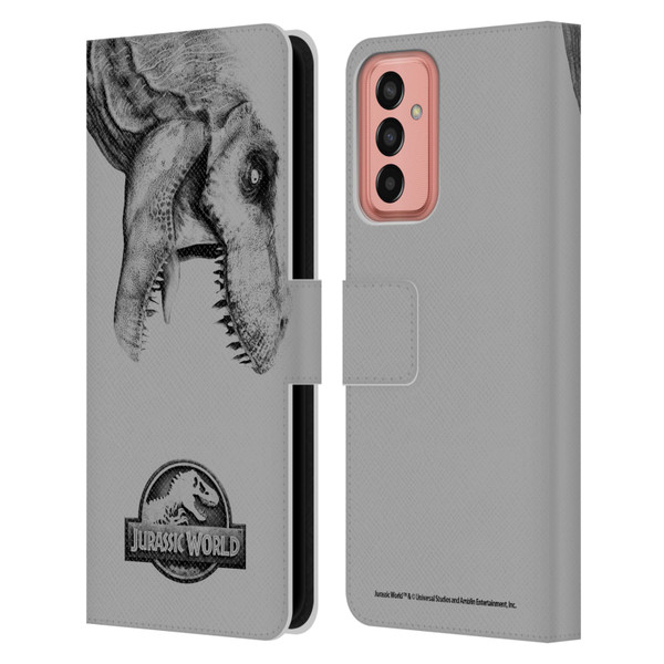 Jurassic World Fallen Kingdom Logo T-Rex Leather Book Wallet Case Cover For Samsung Galaxy M13 (2022)