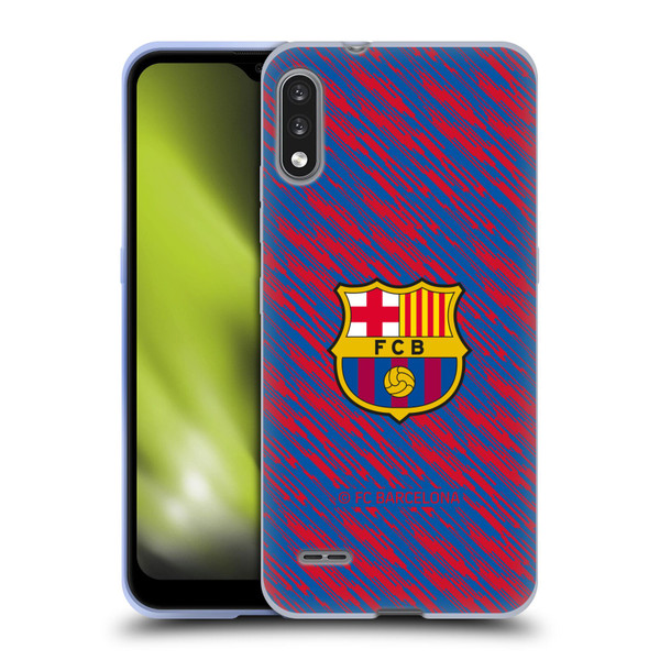 FC Barcelona Crest Patterns Glitch Soft Gel Case for LG K22