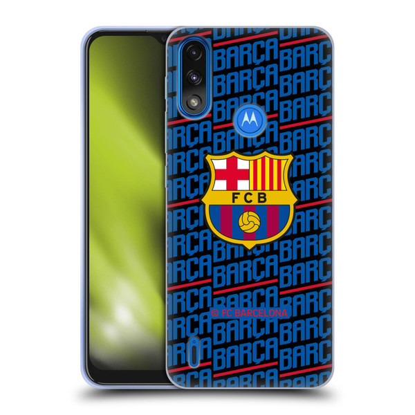 FC Barcelona Crest Patterns Barca Soft Gel Case for Motorola Moto E7 Power / Moto E7i Power