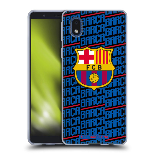 FC Barcelona Crest Patterns Barca Soft Gel Case for Samsung Galaxy A01 Core (2020)