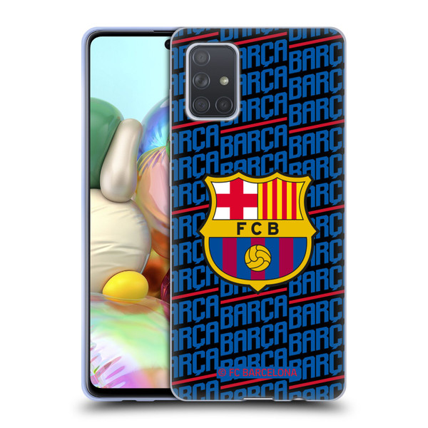 FC Barcelona Crest Patterns Barca Soft Gel Case for Samsung Galaxy A71 (2019)