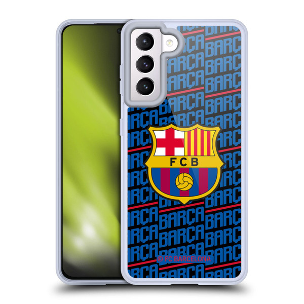 FC Barcelona Crest Patterns Barca Soft Gel Case for Samsung Galaxy S21 5G & MagSafe