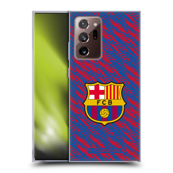FC Barcelona Crest Patterns Glitch Soft Gel Case for Samsung Galaxy Note20 Ultra / 5G