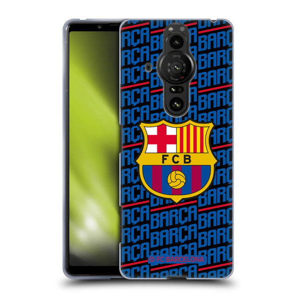 FC Barcelona Crest Patterns Barca Soft Gel Case for Sony Xperia Pro-I