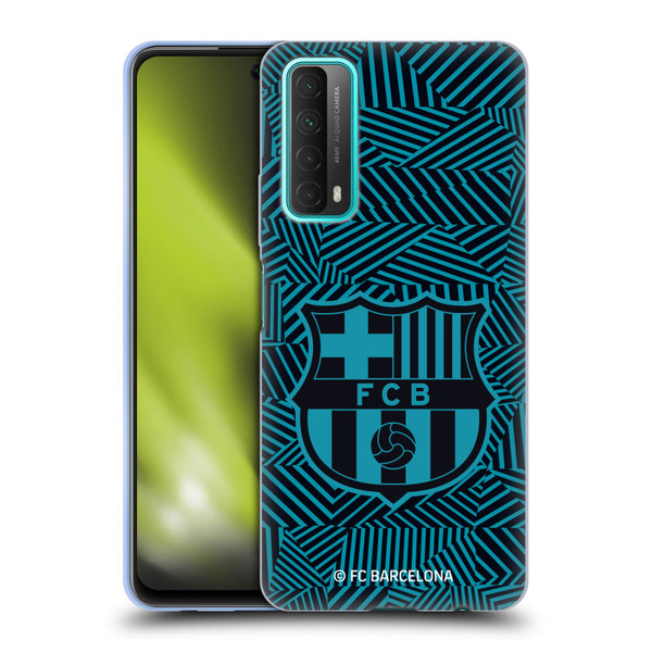 FC Barcelona Crest Black Soft Gel Case for Huawei P Smart (2021)