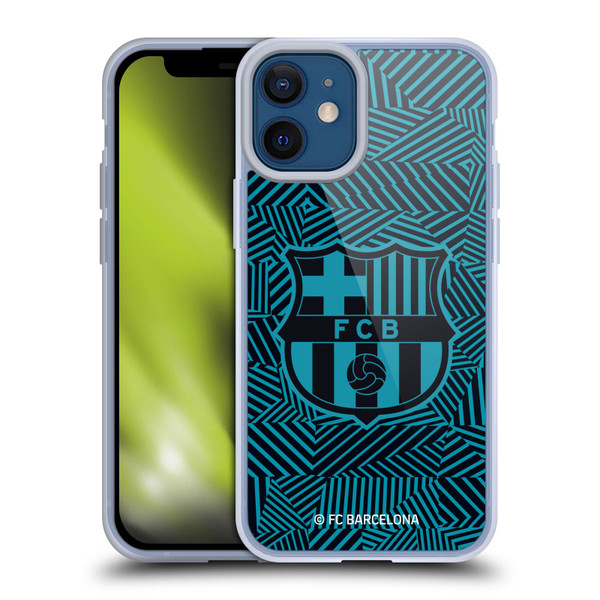 FC Barcelona Crest Black Soft Gel Case for Apple iPhone 12 Mini
