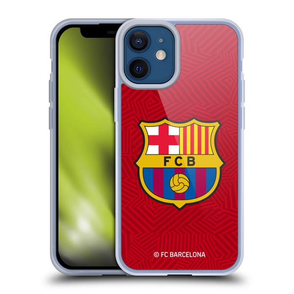 FC Barcelona Crest Red Soft Gel Case for Apple iPhone 12 Mini