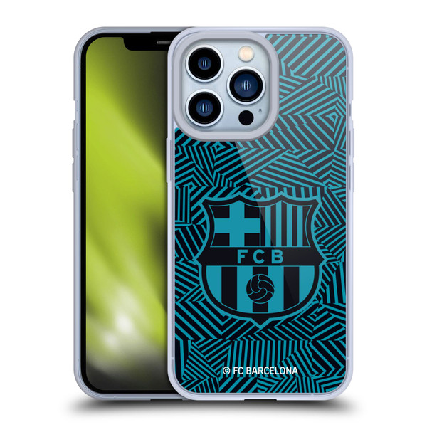 FC Barcelona Crest Black Soft Gel Case for Apple iPhone 13 Pro & MagSafe