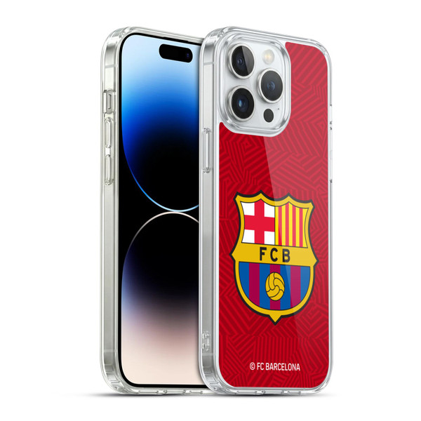 FC Barcelona Crest Red Soft Gel Case for Apple iPhone 14 Pro Max & MagSafe