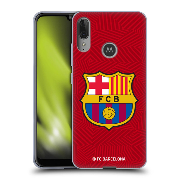 FC Barcelona Crest Red Soft Gel Case for Motorola Moto E6 Plus