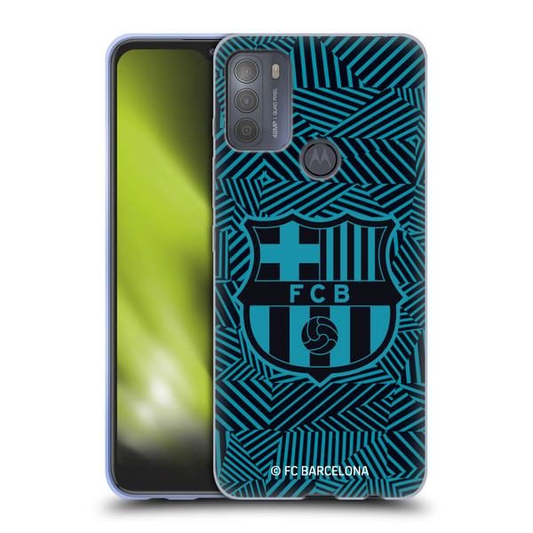 FC Barcelona Crest Black Soft Gel Case for Motorola Moto G50