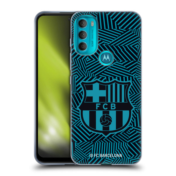 FC Barcelona Crest Black Soft Gel Case for Motorola Moto G71 5G